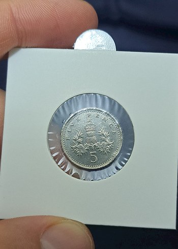 Elizabeth II Beş Peni Para Birleşik Krallık Kraliçe 2.Elizabeth - Görsel 2