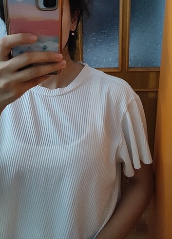 Fitilli beyaz bluz