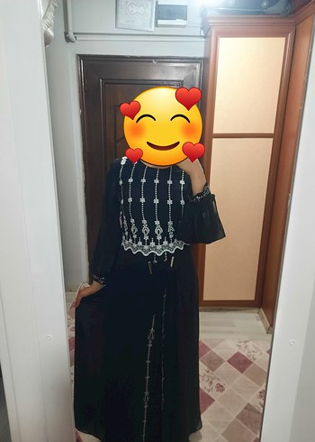 38 Beden siyah Renk elbise abiye