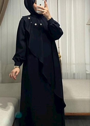 Siyah Uzun Kollu Salaş Gotik Elbise