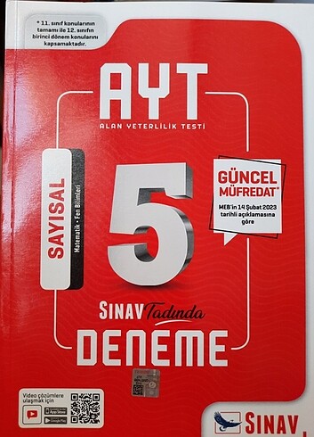 sınav yayınları 5'li ayt sayısal deneme