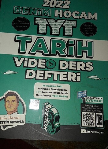 Benim Hocam TYT Tarih video ders defteri