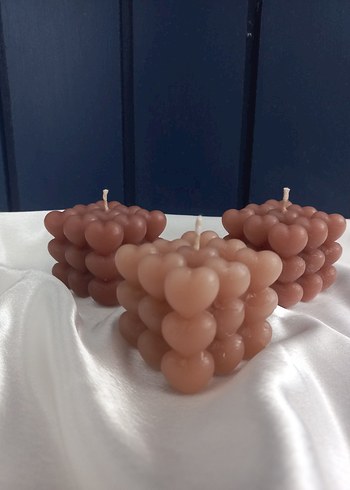 Pastel Bej Kalp Bubble Mum