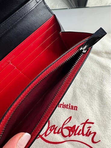 Christian Louboutin Siyah Zımbalı Büyük Cüzdan / Clutch - Görsel 6