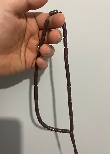 Kahverengi Ful Sistemli Kehribar Erkek Tesbih - Görsel 2