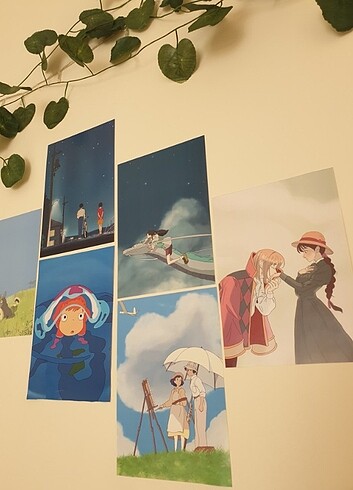 6'li Ghibli poster seti.