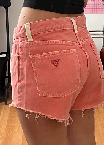 Pembe Kadın Midi Denim Şort - Görsel 3