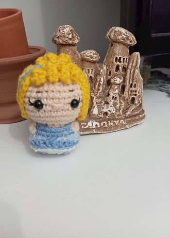 örgü pamukprenses ve sindrella anahtarlık - Görsel 2