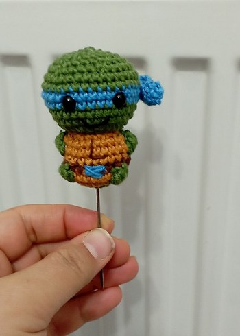 Renkli Amigurumi Ninja Kaplumbağa Peluş Oyuncak 4 adet - Görsel 3