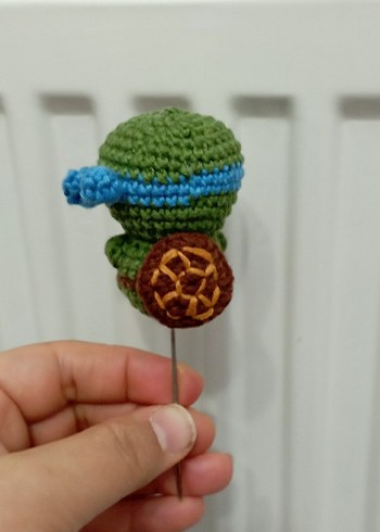 Renkli Amigurumi Ninja Kaplumbağa Peluş Oyuncak 4 adet - Görsel 2