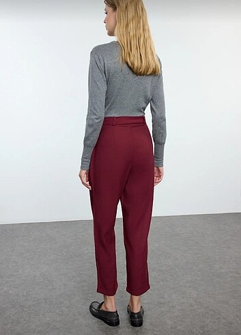Trendyol & Milla trendyolmilla bordo kumaş pantolon