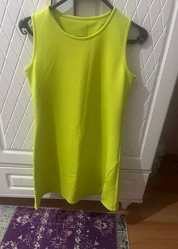 yesil Midi Kolsuz Kadın spor elbise