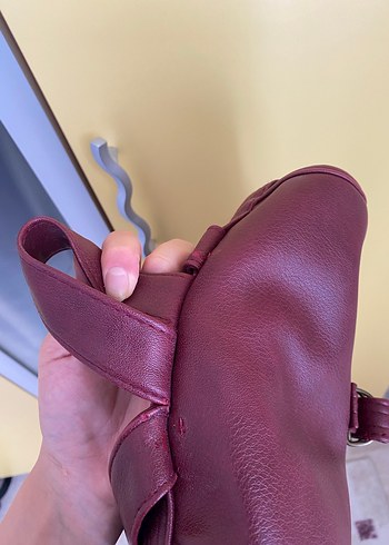 Beden bordo Renk Bordo Deri Çanta