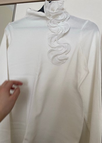 Beyaz Triko Bluz - Görsel 2