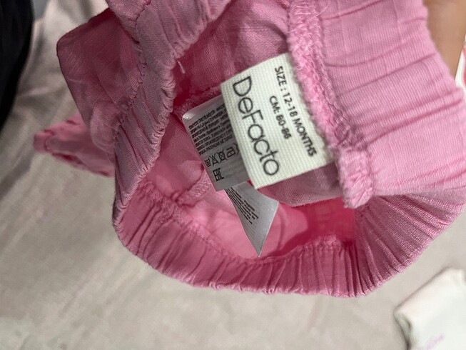 Kız bebek keten şort - Görsel 2