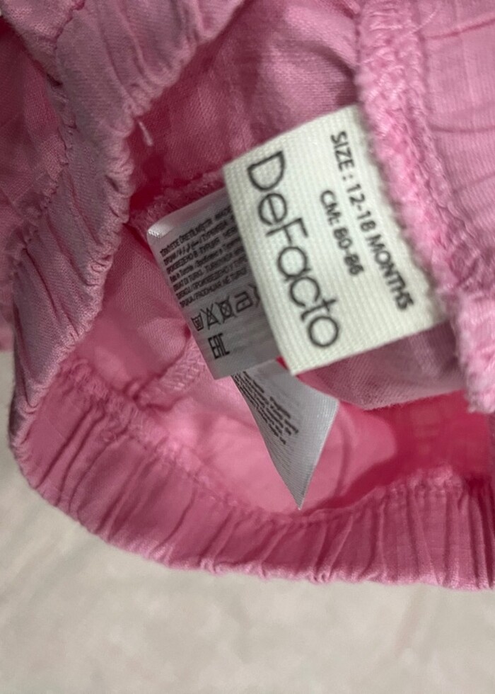 Kız bebek keten şort - Görsel 2