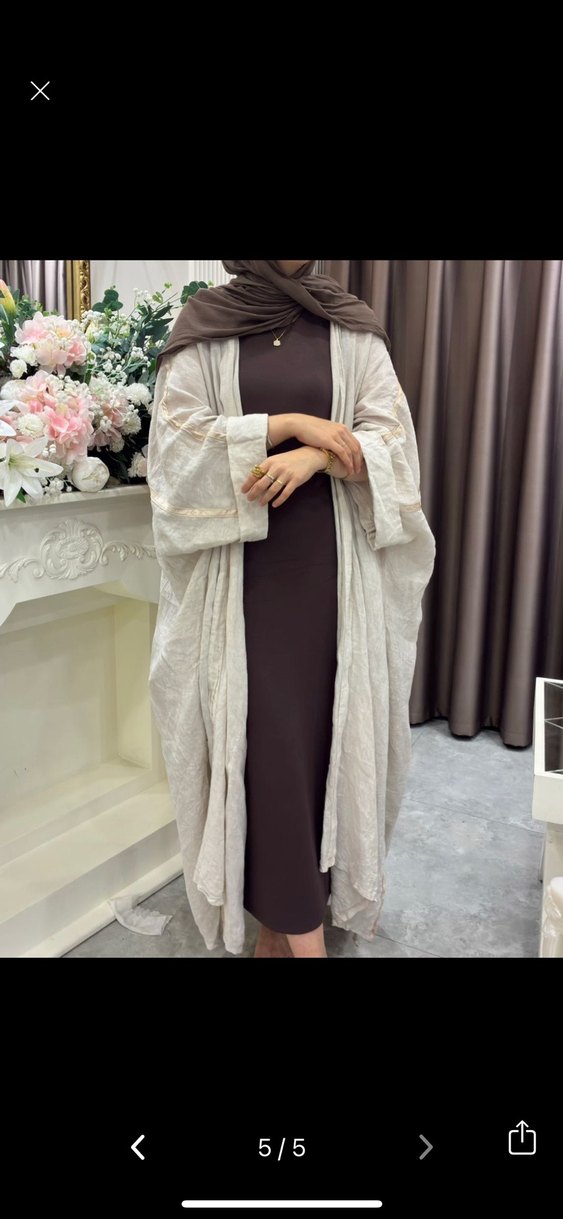 İthal keten abaya - Görsel 3