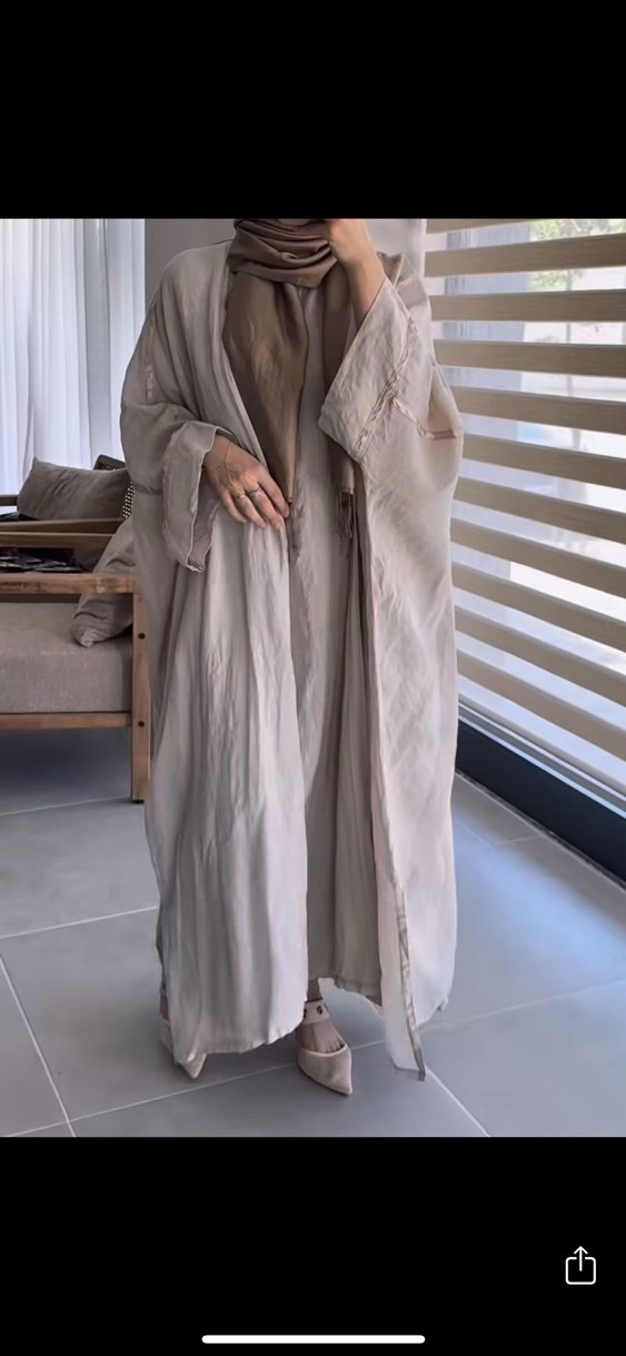 İthal keten abaya - Görsel 2