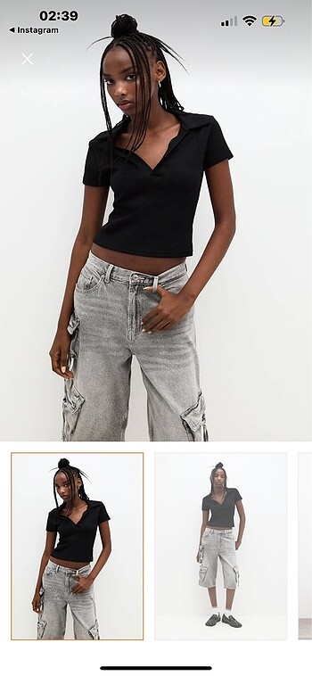 PULL AND BEAR / SİYAH RENK T-SHİRT