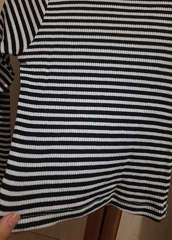 s Beden siyah Renk Çizgili crop