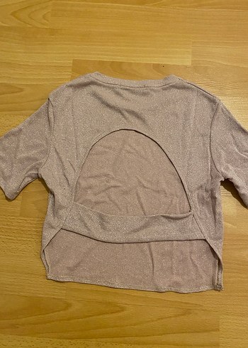 Bershka Simli Crop Bluz - Görsel 3