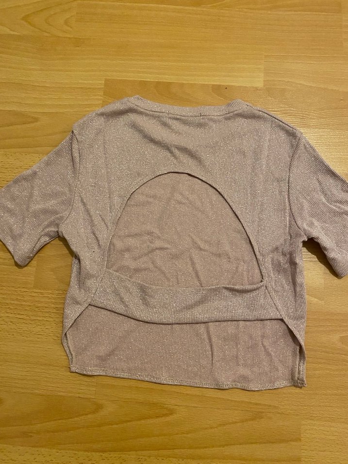 Bershka Simli Crop Bluz - Görsel 3