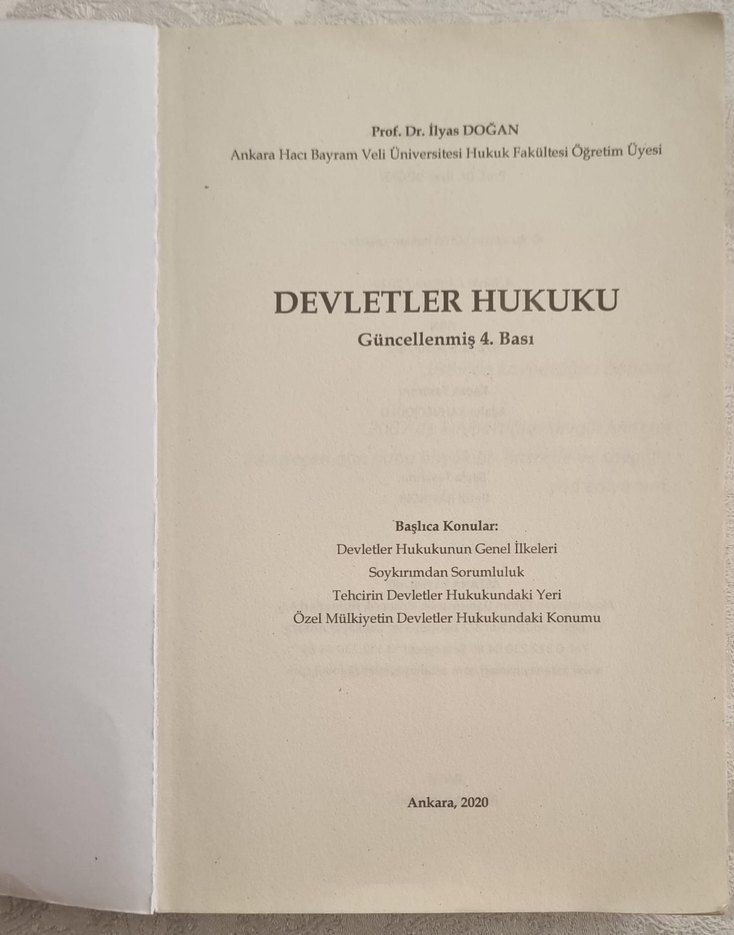Devletler Hukuku - Prof. Dr. İlyas Doğan - Görsel 3