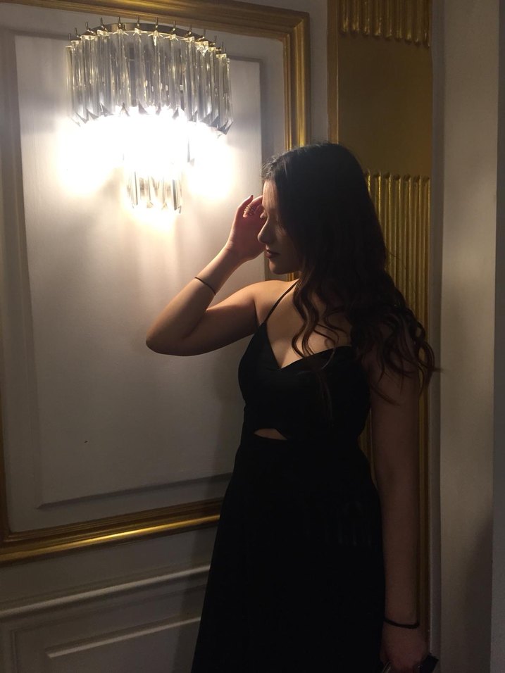 Siyah Uzun Askılı Kadın Abiye Elbise - Görsel 3