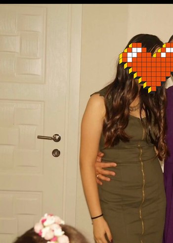 Dantel Detaylı Bohem Haki Mini Elbise - Görsel 4