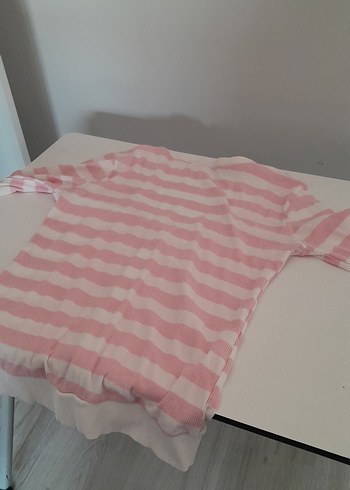 s Beden pembe Renk CIZGILI HIRKA