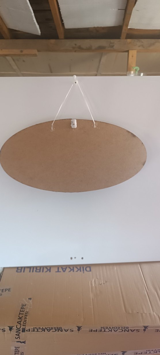 Mor Oval Çocuk Kapı Süsü Ay ve Ayıcık Figürlü - Görsel 2