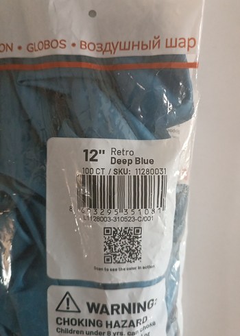 Kalisan Mavi 12" Balon - 100 Adet - Görsel 2