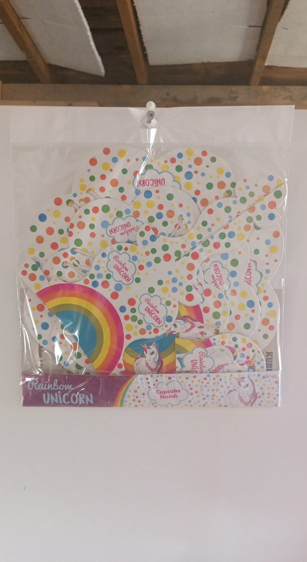 Renkli Unicorn Temalı Cupcake Standı - Görsel 2