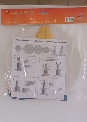 Renkli Superman Cupcake Standı - Görsel 2