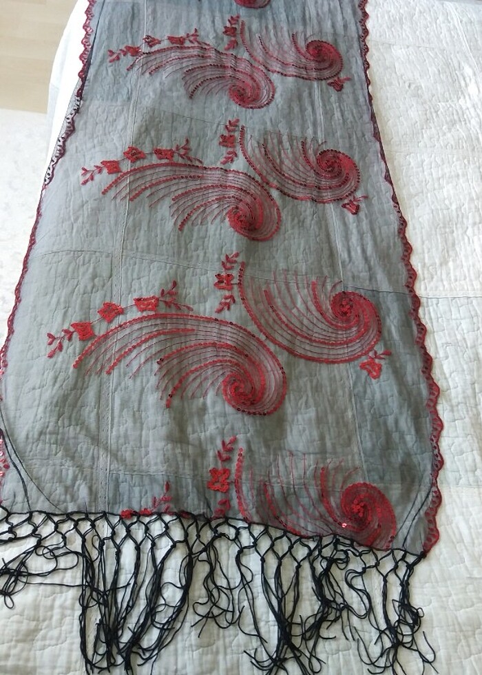 Şal pul işlemeli  - Görsel 2