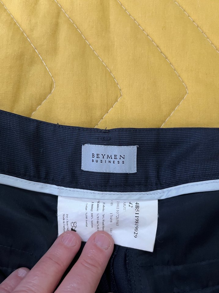 Lacivert Beymen business Kadın Kumaş Pantolon - Görsel 4