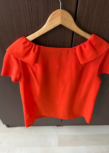 xl Beden Narçiçeği Fırfırlı Kadın Bluz