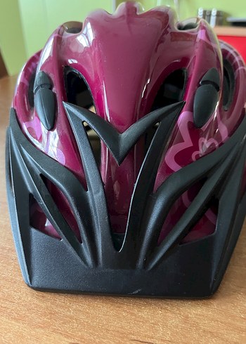 Mor Renkli Baskılı Biker Kask - Görsel 2