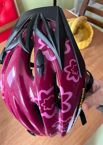 Mor Renkli Baskılı Biker Kask - Görsel 4