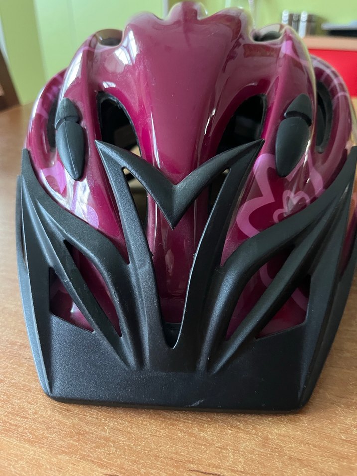 Mor Renkli Baskılı Biker Kask - Görsel 2