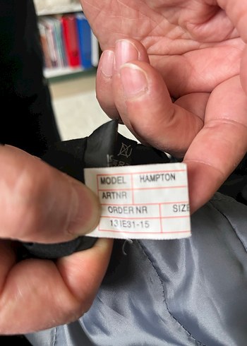 Düğmeli Siyah Denim Biker Ceket - Görsel 8