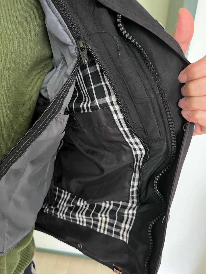 Düğmeli Siyah Denim Biker Ceket - Görsel 5