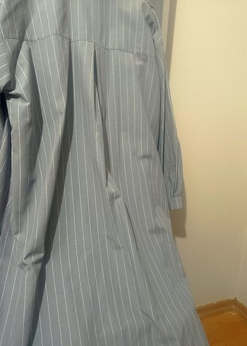 Düğmeli Gri Hamile Uzun Ceket - Görsel 6