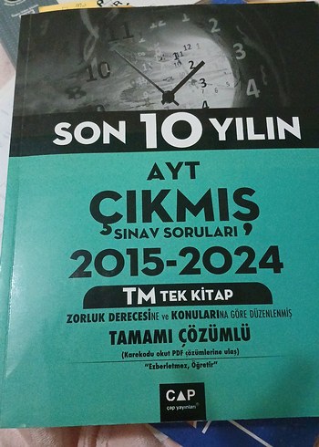 Çap-Son 10 Yıl AYT Çıkmış Sınav Soruları 2015-2024