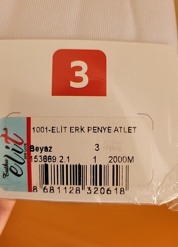 l Beden beyaz Renk Tutku elit erkek 6lı atlet (3 beden)