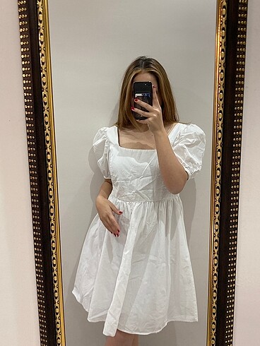 Zara beyaz lolita elbise