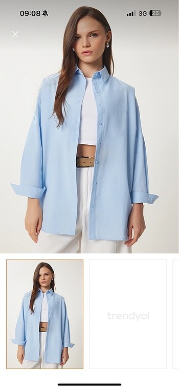 H&M Kadın mavi gömlek