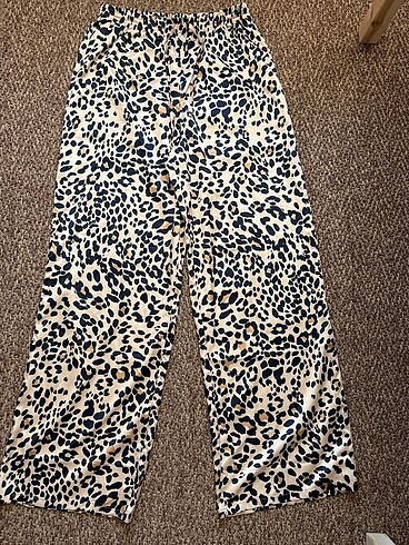 Koton leopar saten pantolon