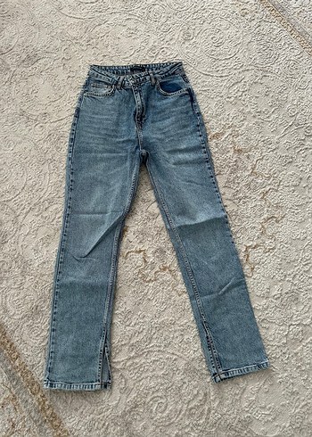 Kadın Mavi Denim Midi Boy Jean