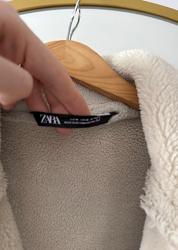 Bej Peluş Detaylı zara erkek Ceket - Görsel 4